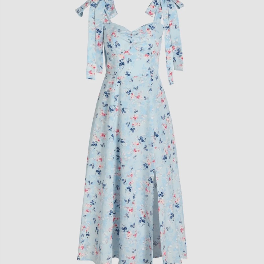 Blue and White Floral Dress - Picture 5 of 5
